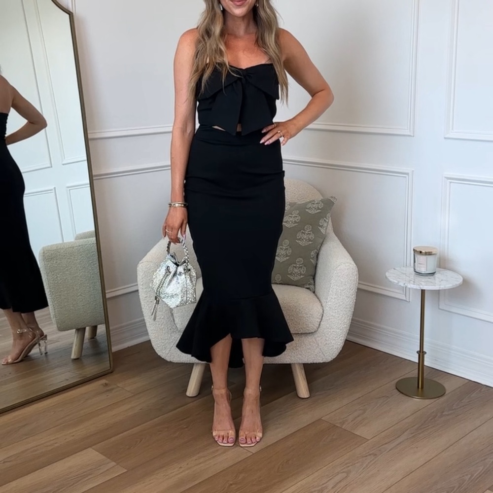Elegant Black Strapless Dress